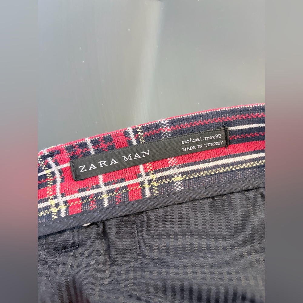 NWT Zara Men's Plaid Pants Size L - Picture 6 of 7